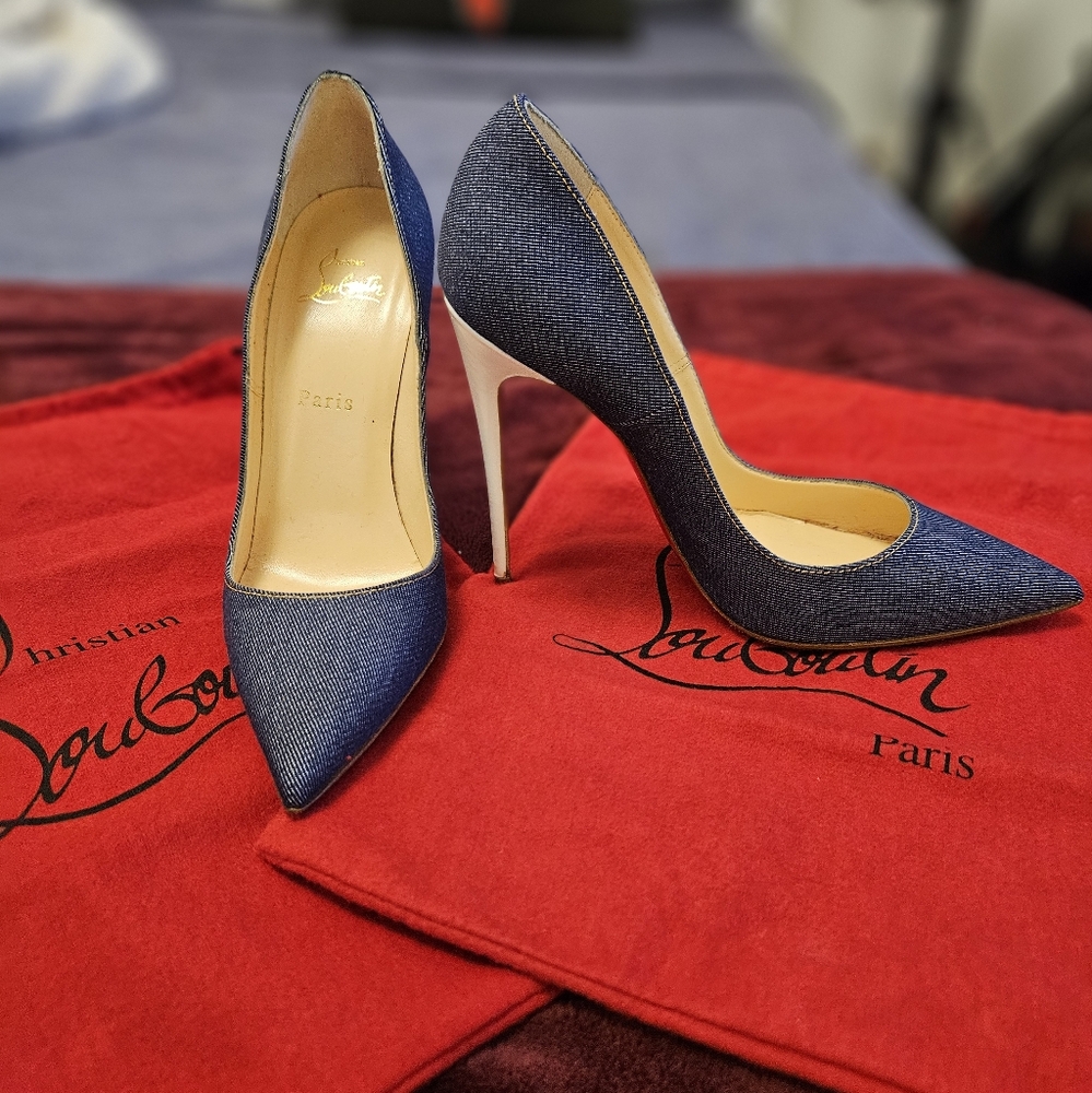 Christian Louboutin So kate 120 Denim/Jazz Calf Heels